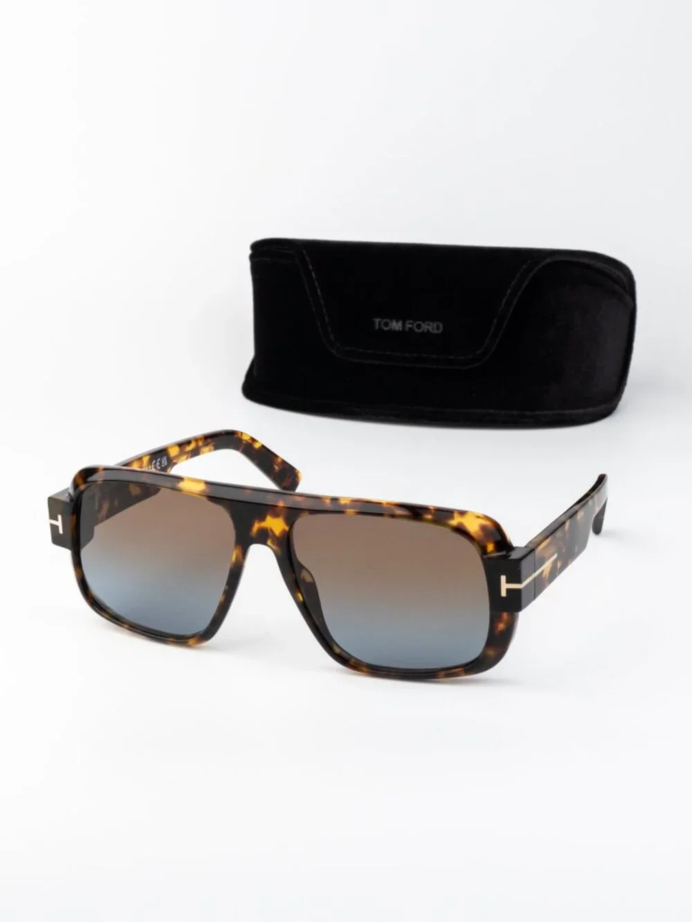 Tom Ford TURNER Men Sunglasses Havana Brown Gradient Pilot FT1101 52F AUTHENTIC